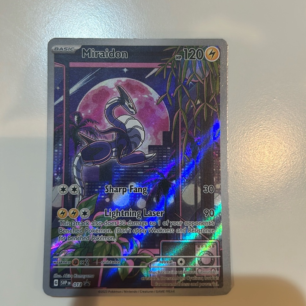 Miraidon pokemon card in like-new condition!
